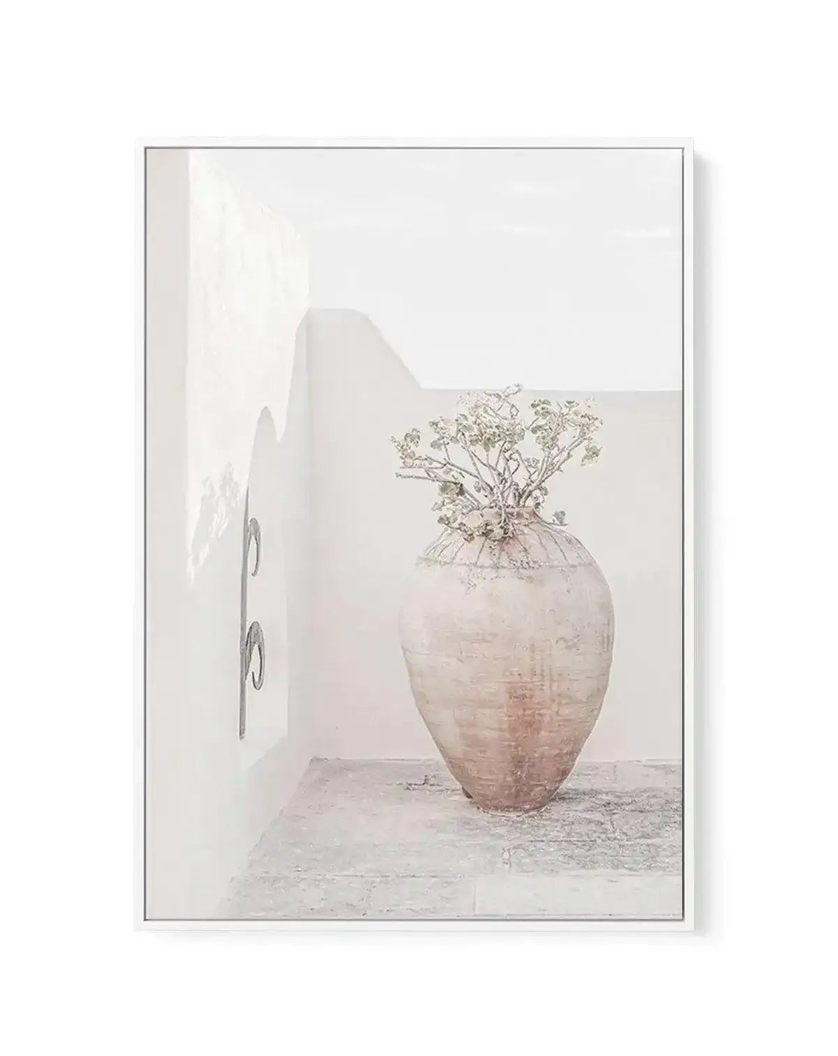 Santorini Vase | Framed Canvas-Shop Greece Wall Art Prints Online with Olive et Oriel - Our collection of Greek Islands art prints offer unique wall art including blue domes of Santorini in Oia, mediterranean sea prints and incredible posters from Milos and other Greece landscape photography - this collection will add mediterranean blue to your home, perfect for updating the walls in coastal, beach house style. There is Greece art on canvas and extra large wall art with fast, free shipping acros