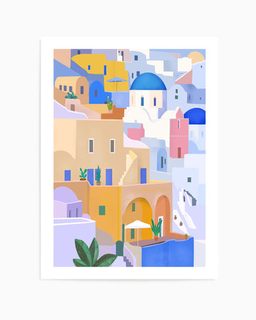 Santorini Greece By Petra Lizde | Art Print from Olive et Oriel where you can shop wallpaper and artworks online