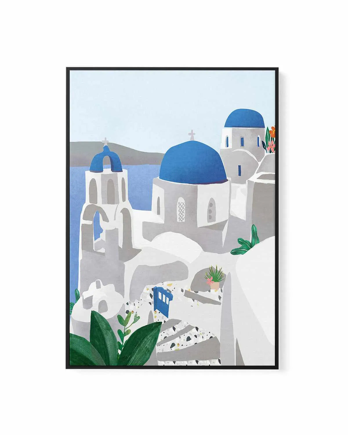 Santorini, Greece by Petra Lizde | Framed Canvas Art Print from Olive et Oriel where you can shop wallpaper and artworks online