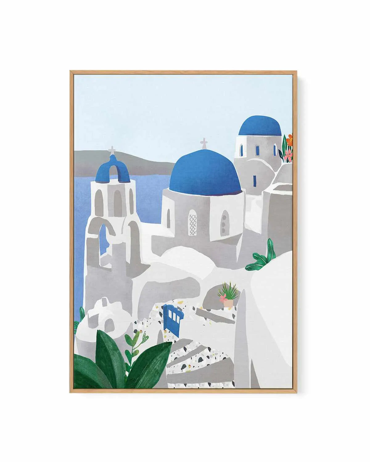 Santorini, Greece by Petra Lizde | Framed Canvas Art Print from Olive et Oriel where you can shop wallpaper and artworks online