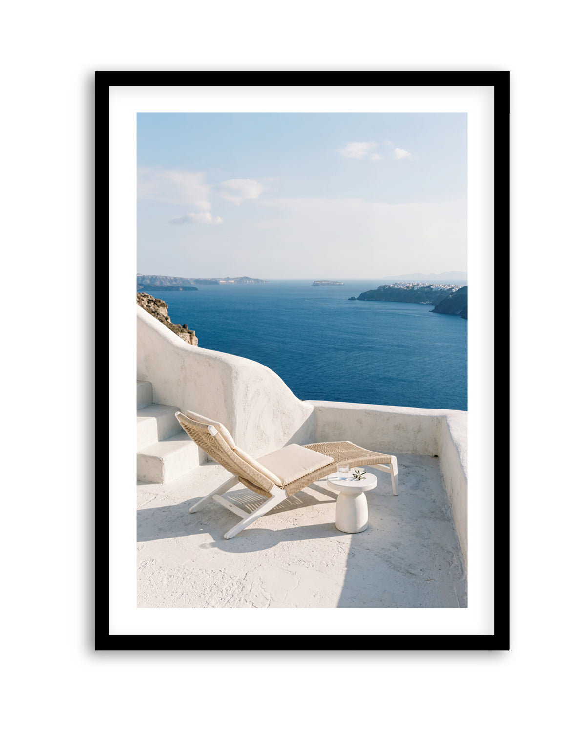 Santorini Sun Lounger | Art Print