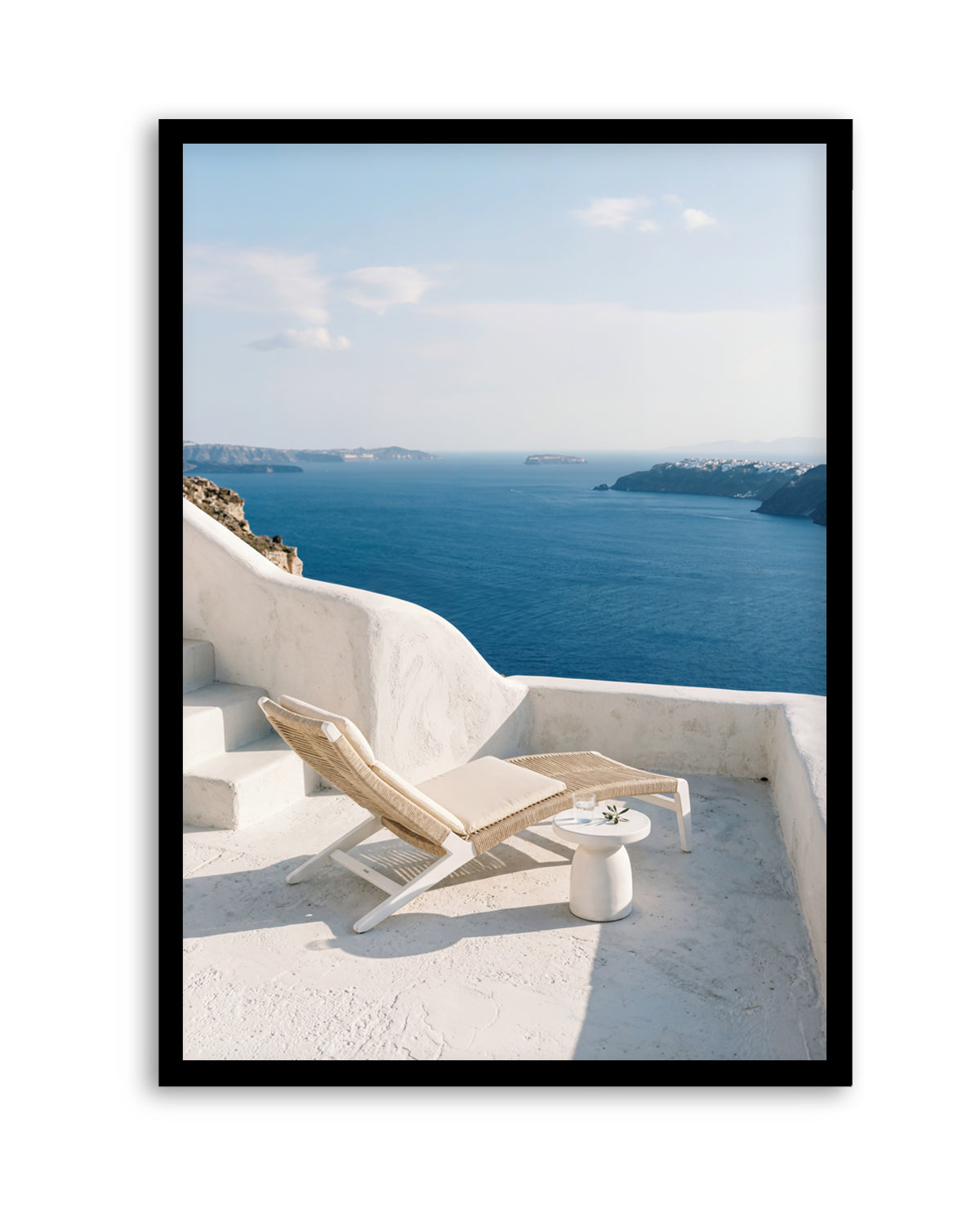 Santorini Sun Lounger | Art Print