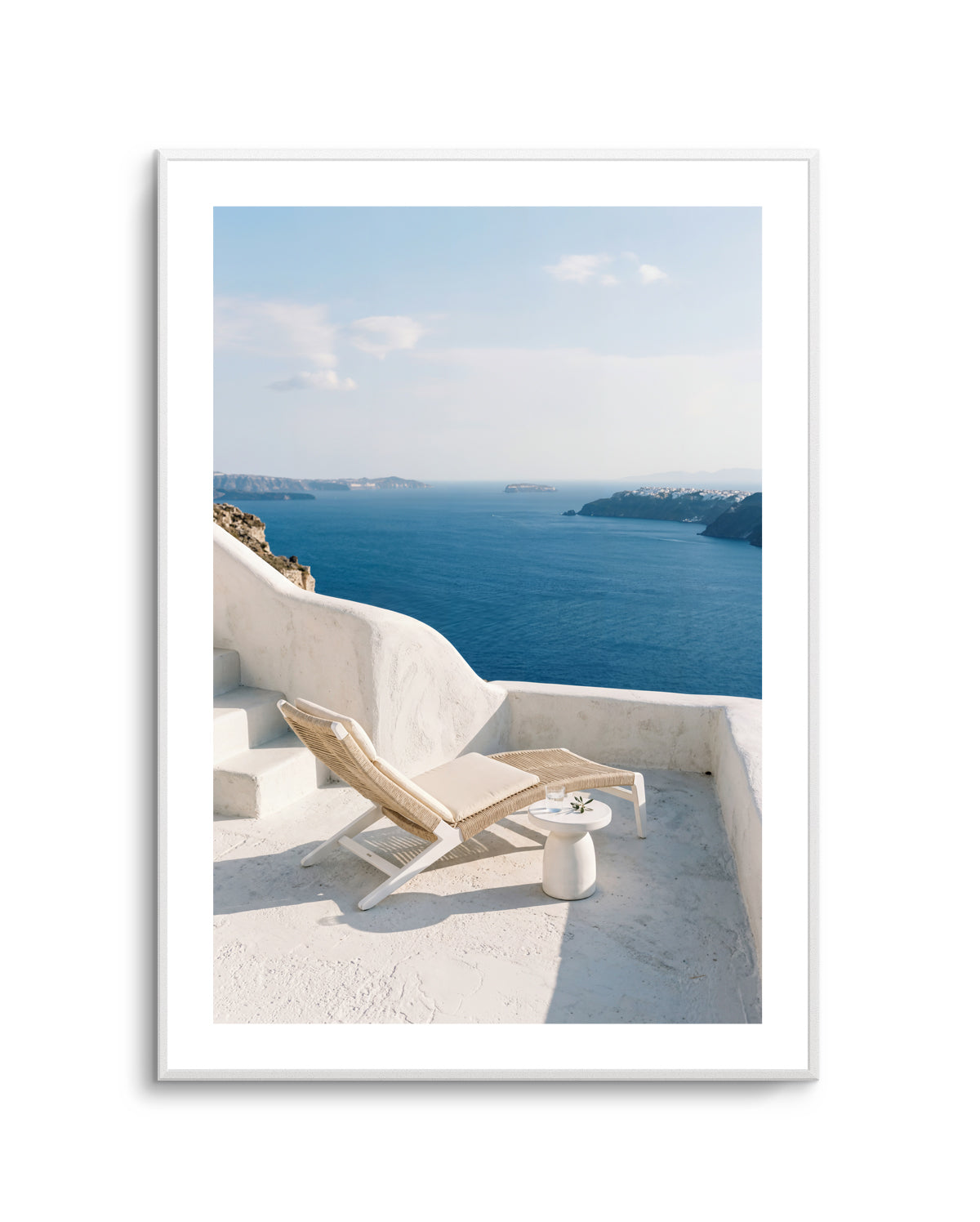 Santorini Sun Lounger | Art Print