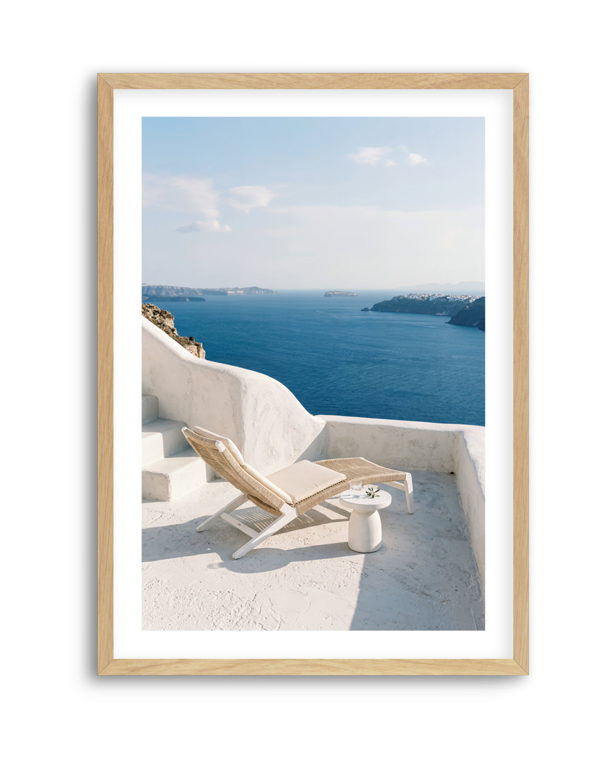 Santorini Sun Lounger | Art Print