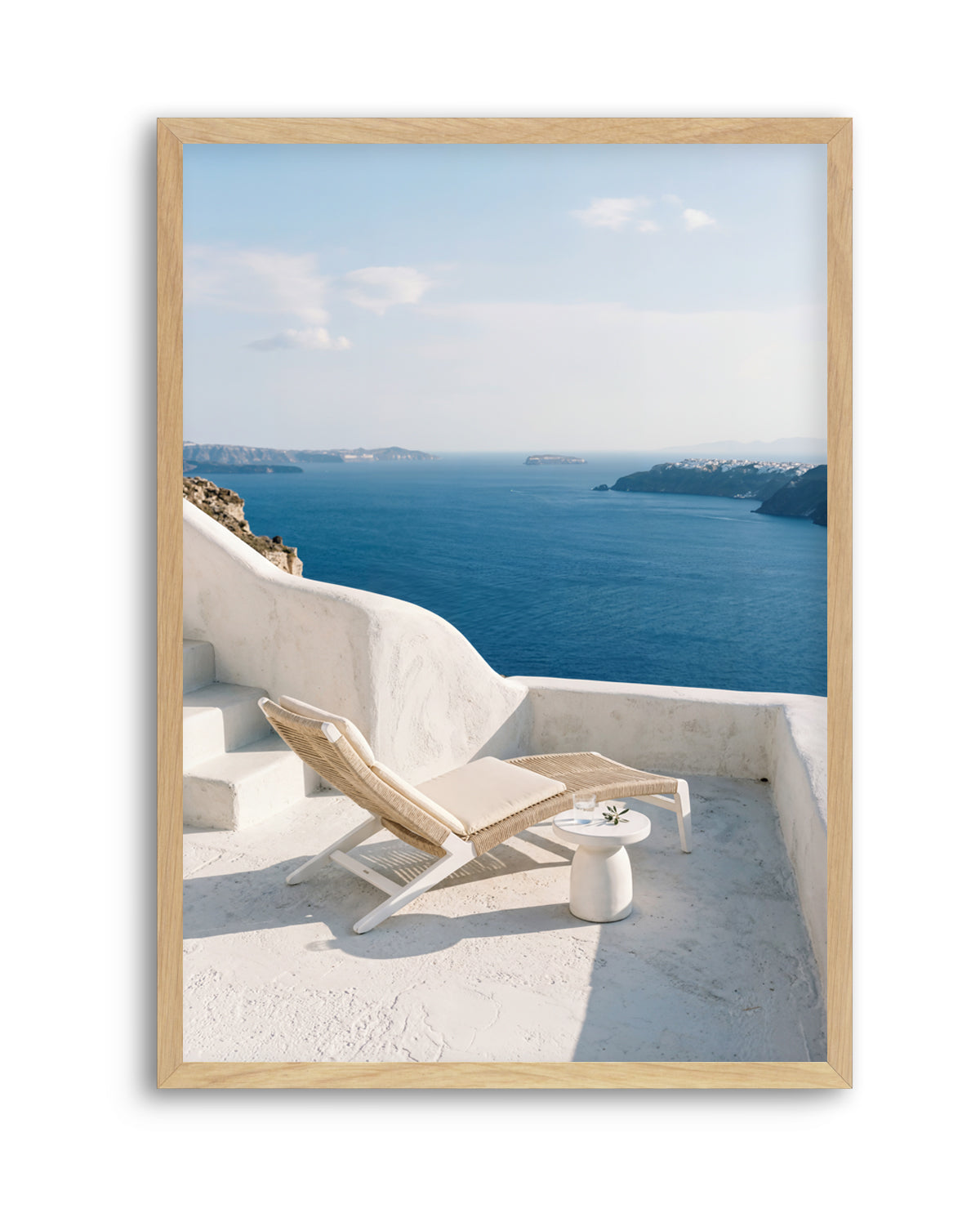 Santorini Sun Lounger | Art Print
