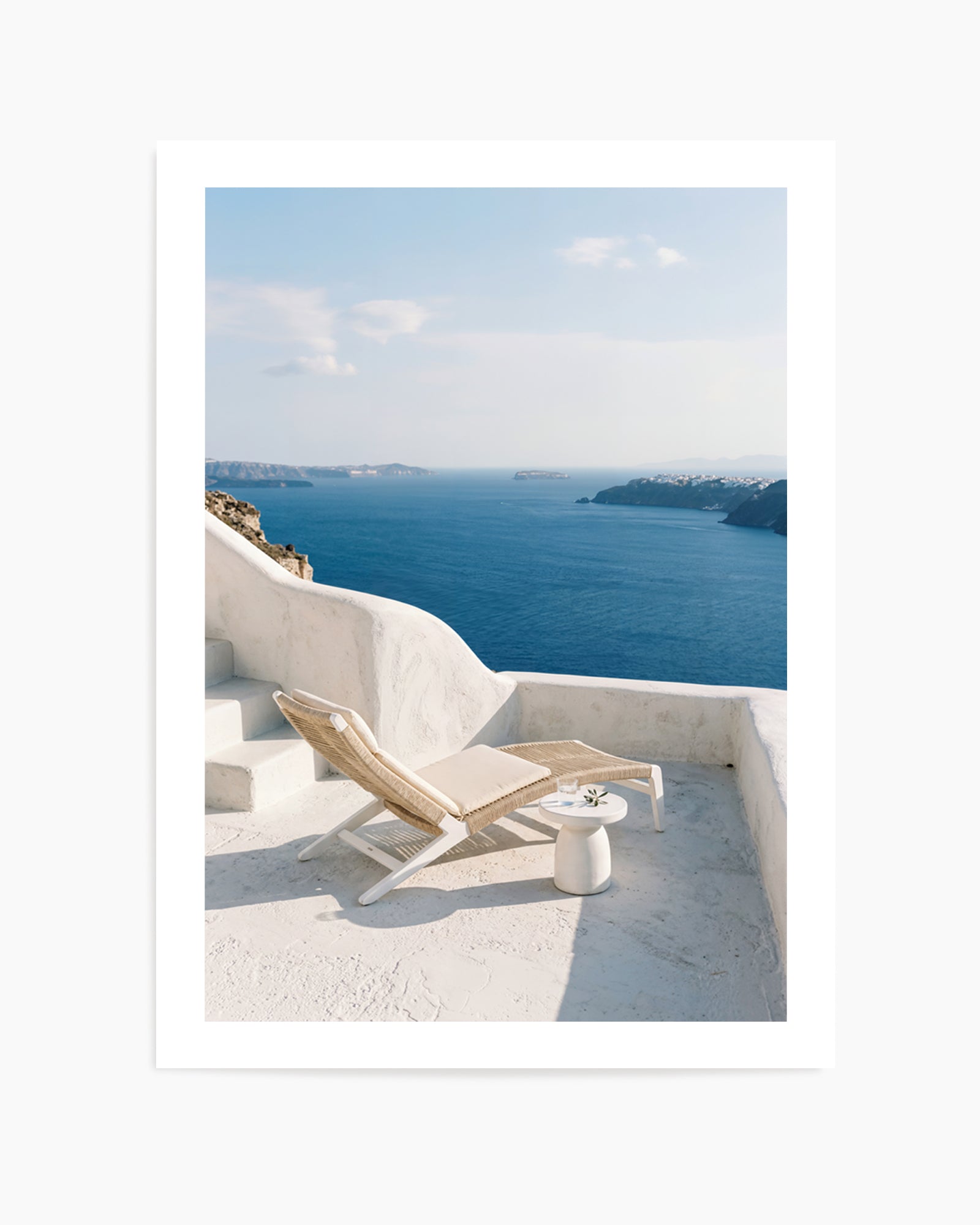 Santorini Sun Lounger | Art Print