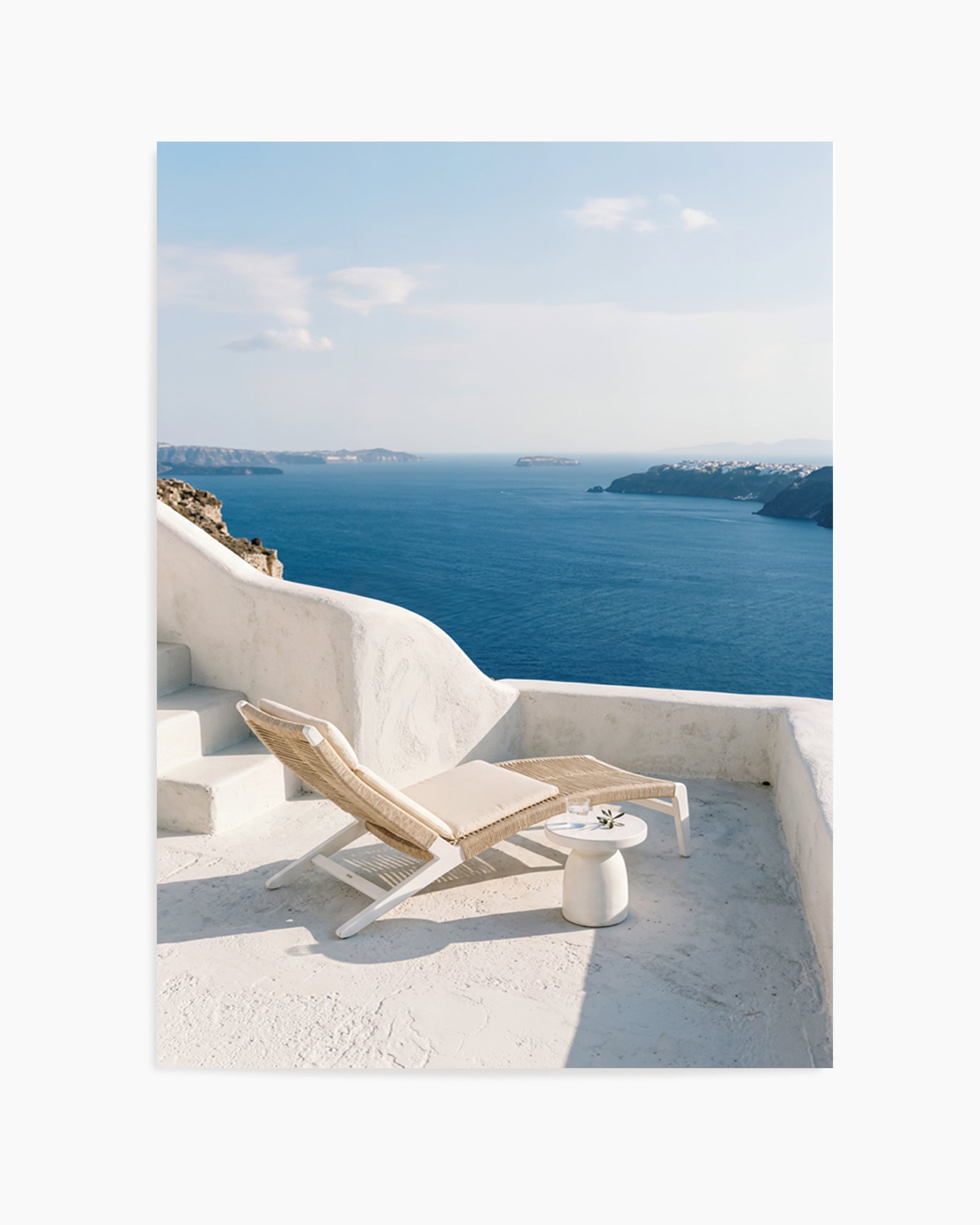 Santorini Sun Lounger | Art Print