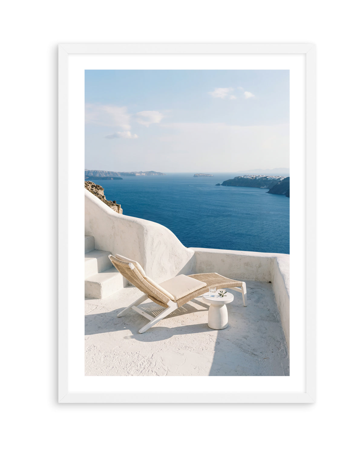 Santorini Sun Lounger | Art Print