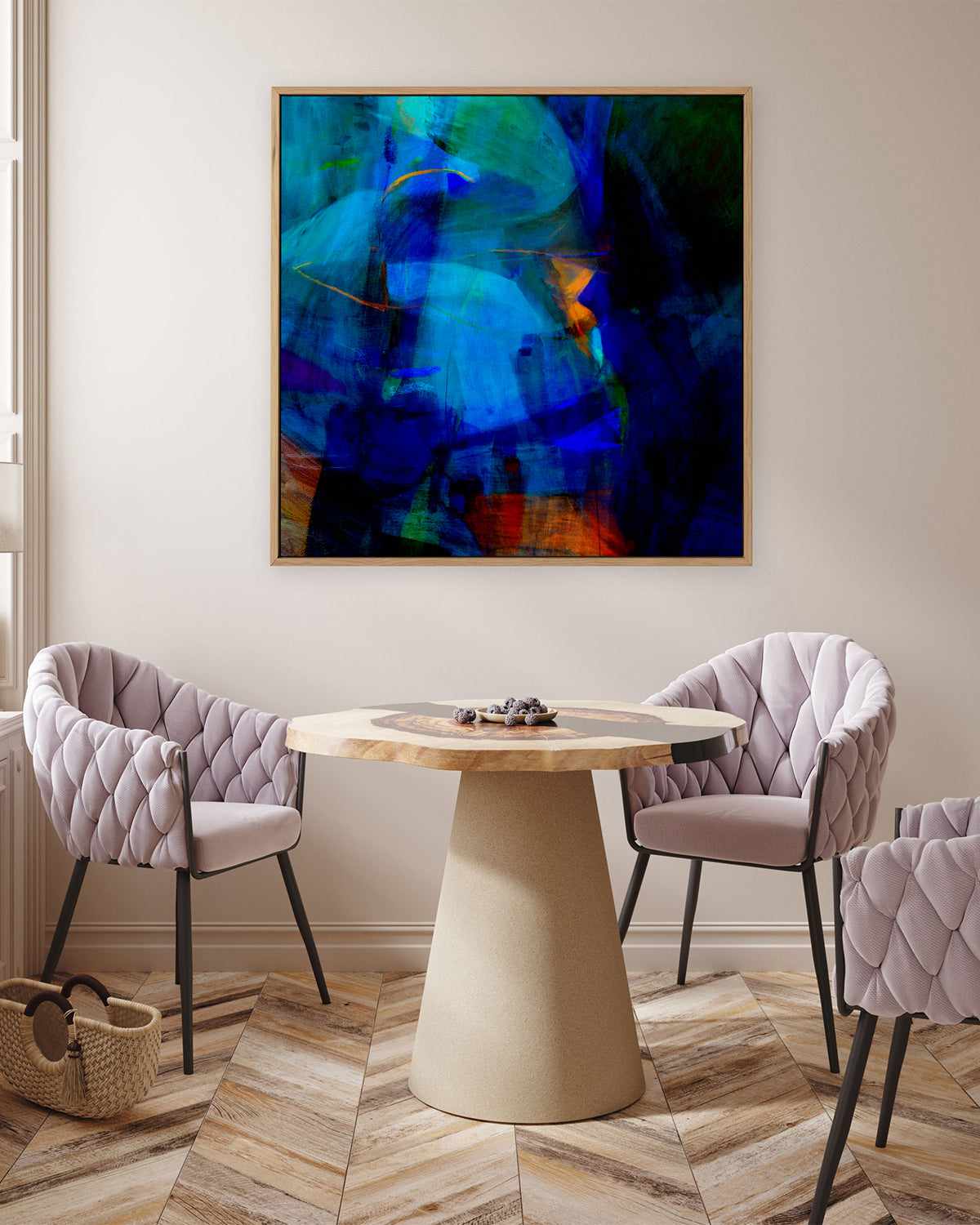 Sapphire by Antonia Tzenova | Framed Canvas Art Print