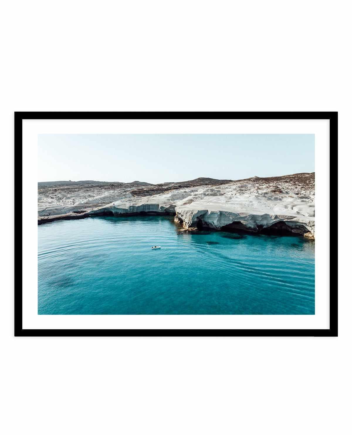 Sarakiniko Boating, Milos LS by Michael Geercke | Art Print from Olive et Oriel where you can shop wallpaper and artworks online