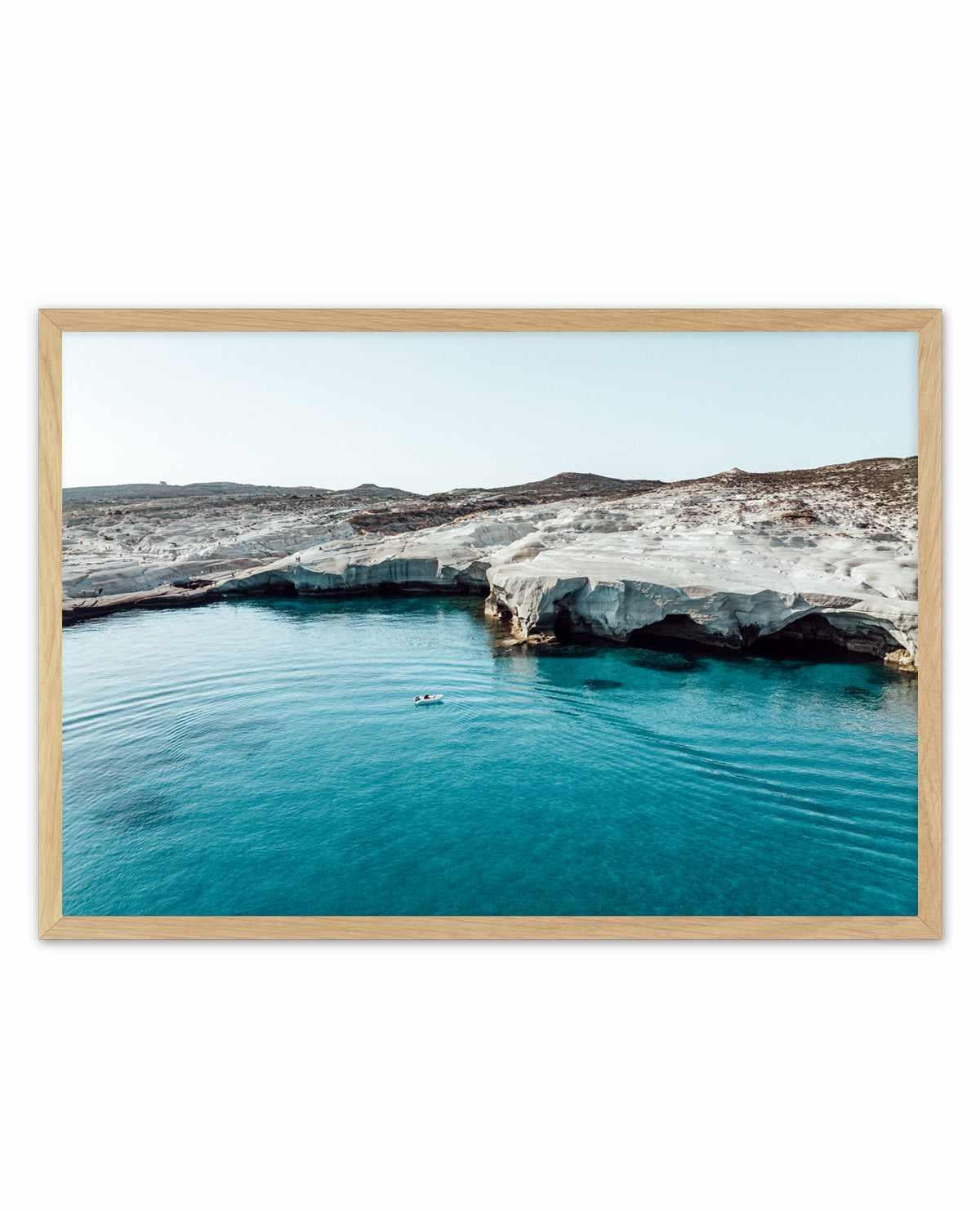 Sarakiniko Boating, Milos LS by Michael Geercke | Art Print from Olive et Oriel where you can shop wallpaper and artworks online