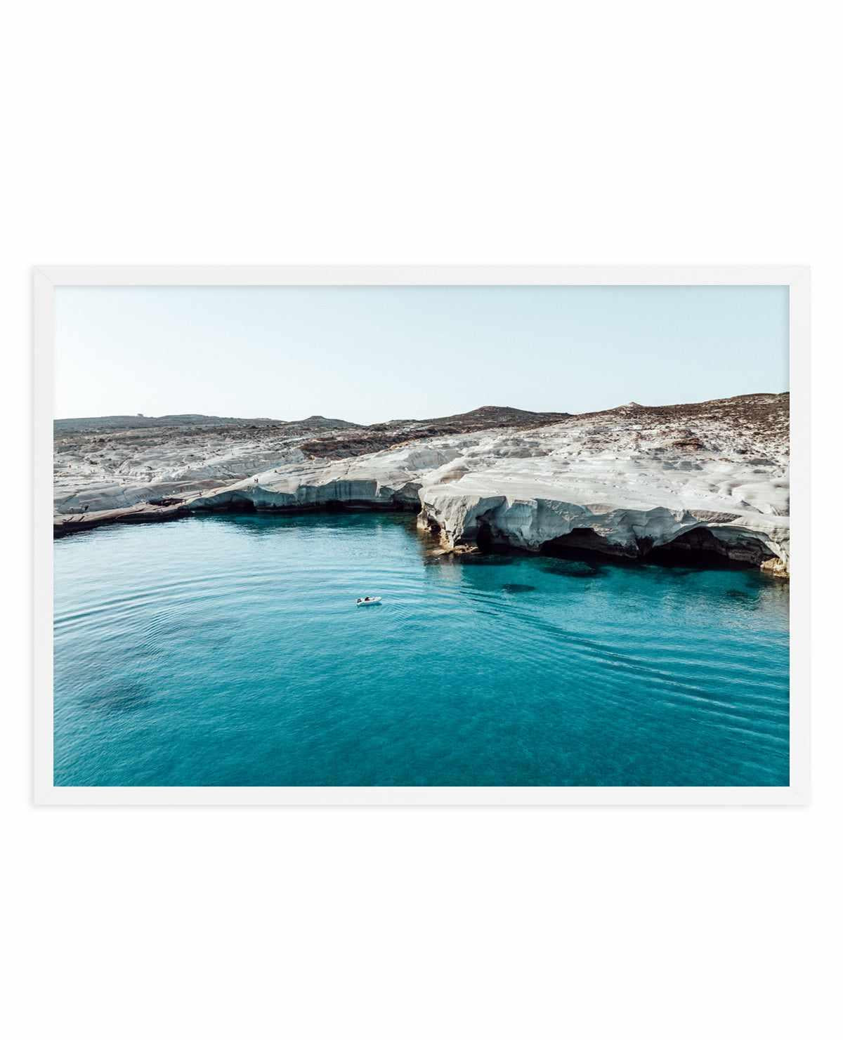 Sarakiniko Boating, Milos LS by Michael Geercke | Art Print from Olive et Oriel where you can shop wallpaper and artworks online