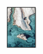 Sarakiniko Rocks, Milos | Framed Canvas Art Print