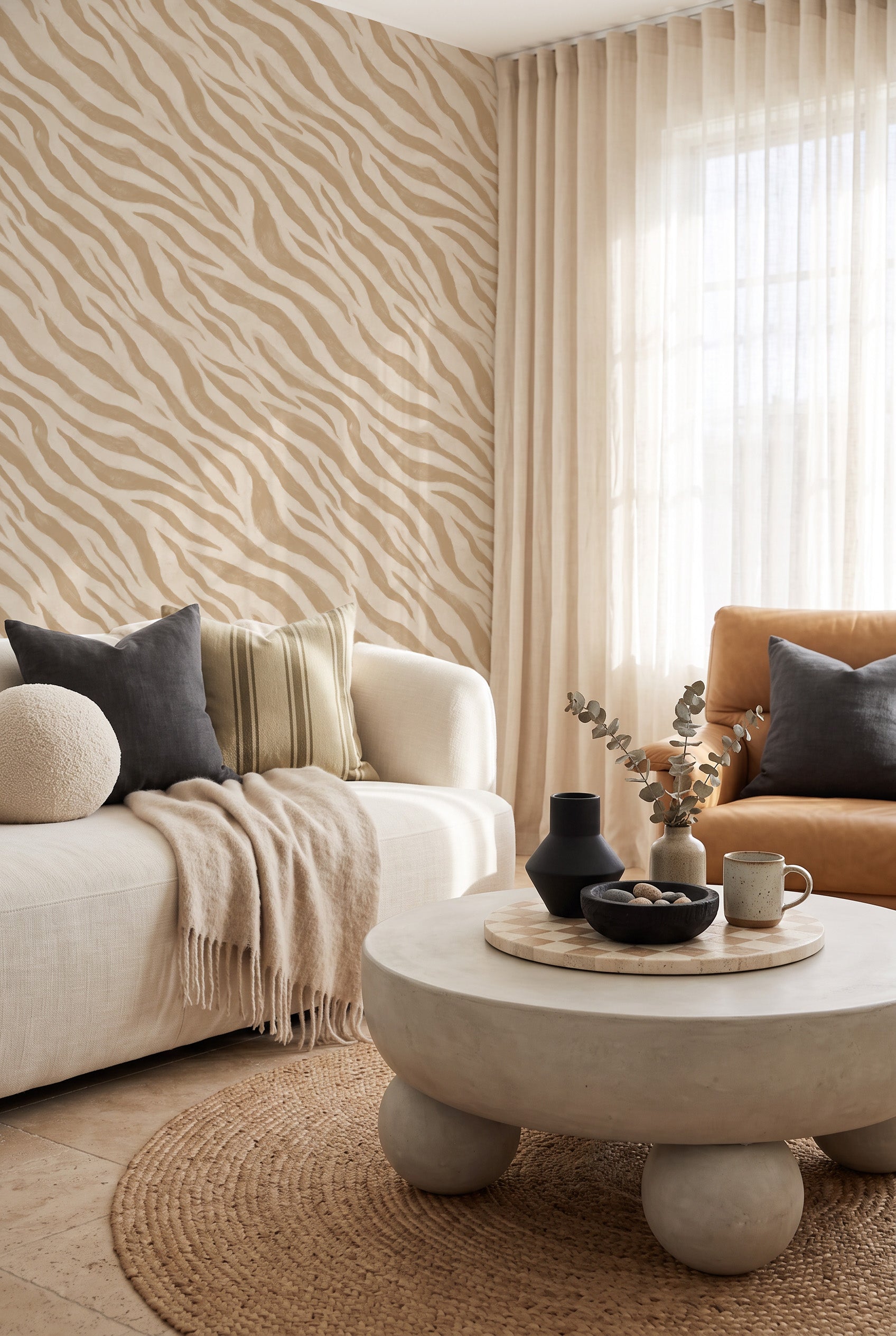 Savannah Organic Stripe Wallpaper