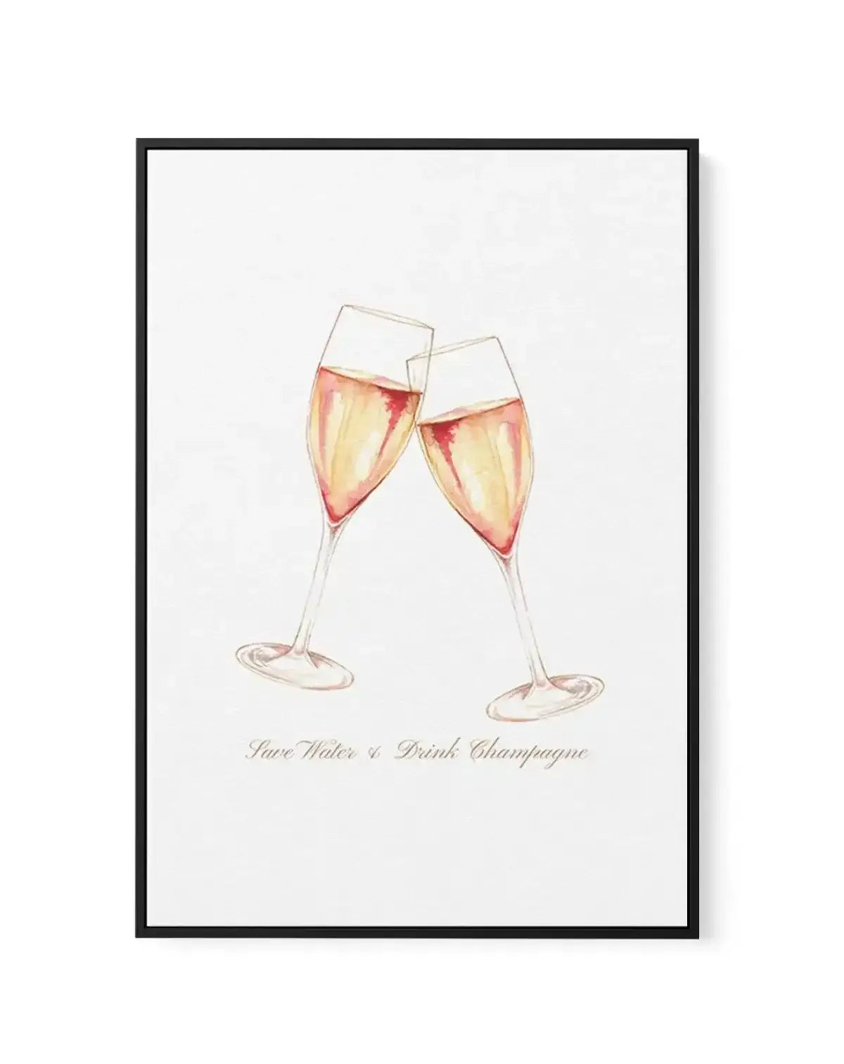 Save Water & Drink Champagne | Framed Canvas-CANVAS-You can shop wall art online with Olive et Oriel for everything from abstract art to fun kids wall art. Our beautiful modern art prints and canvas art are available from large canvas prints to wall art paintings and our proudly Australian artwork collection offers only the highest quality framed large wall art and canvas art Australia - You can buy fashion photography prints or Hampton print posters and paintings on canvas from Olive et Oriel a
