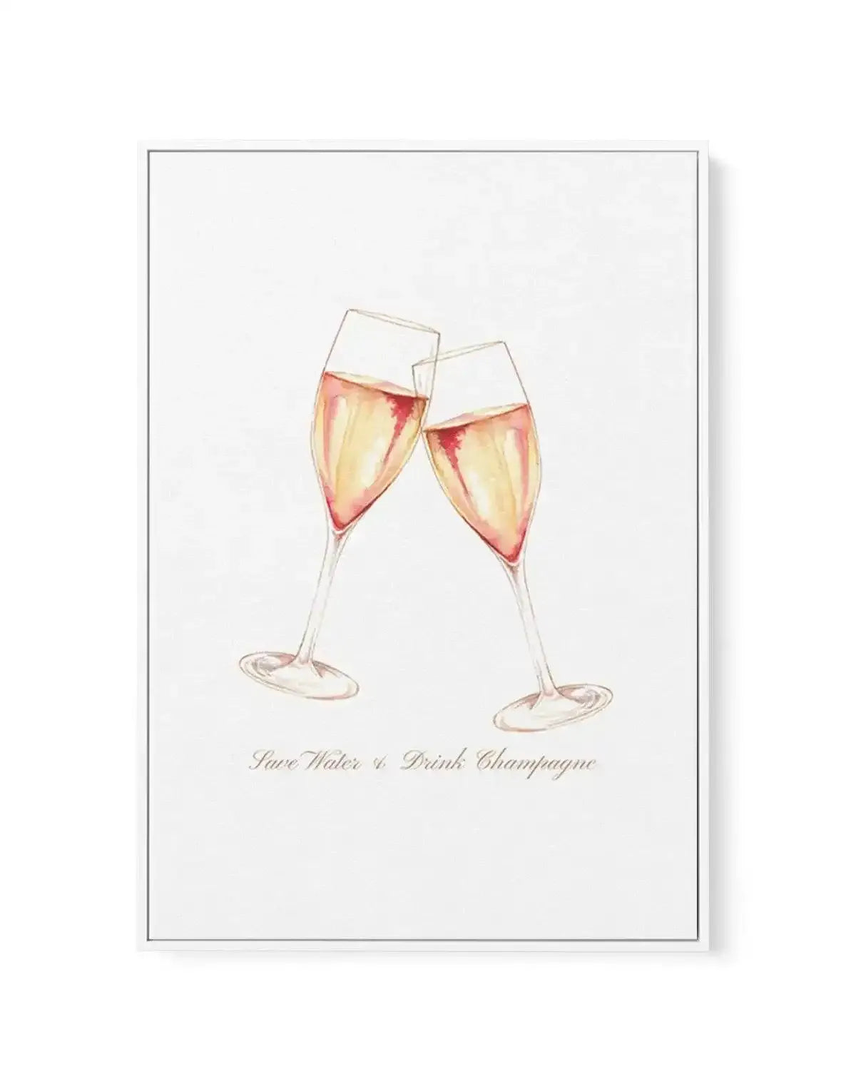 Save Water & Drink Champagne | Framed Canvas-CANVAS-You can shop wall art online with Olive et Oriel for everything from abstract art to fun kids wall art. Our beautiful modern art prints and canvas art are available from large canvas prints to wall art paintings and our proudly Australian artwork collection offers only the highest quality framed large wall art and canvas art Australia - You can buy fashion photography prints or Hampton print posters and paintings on canvas from Olive et Oriel a