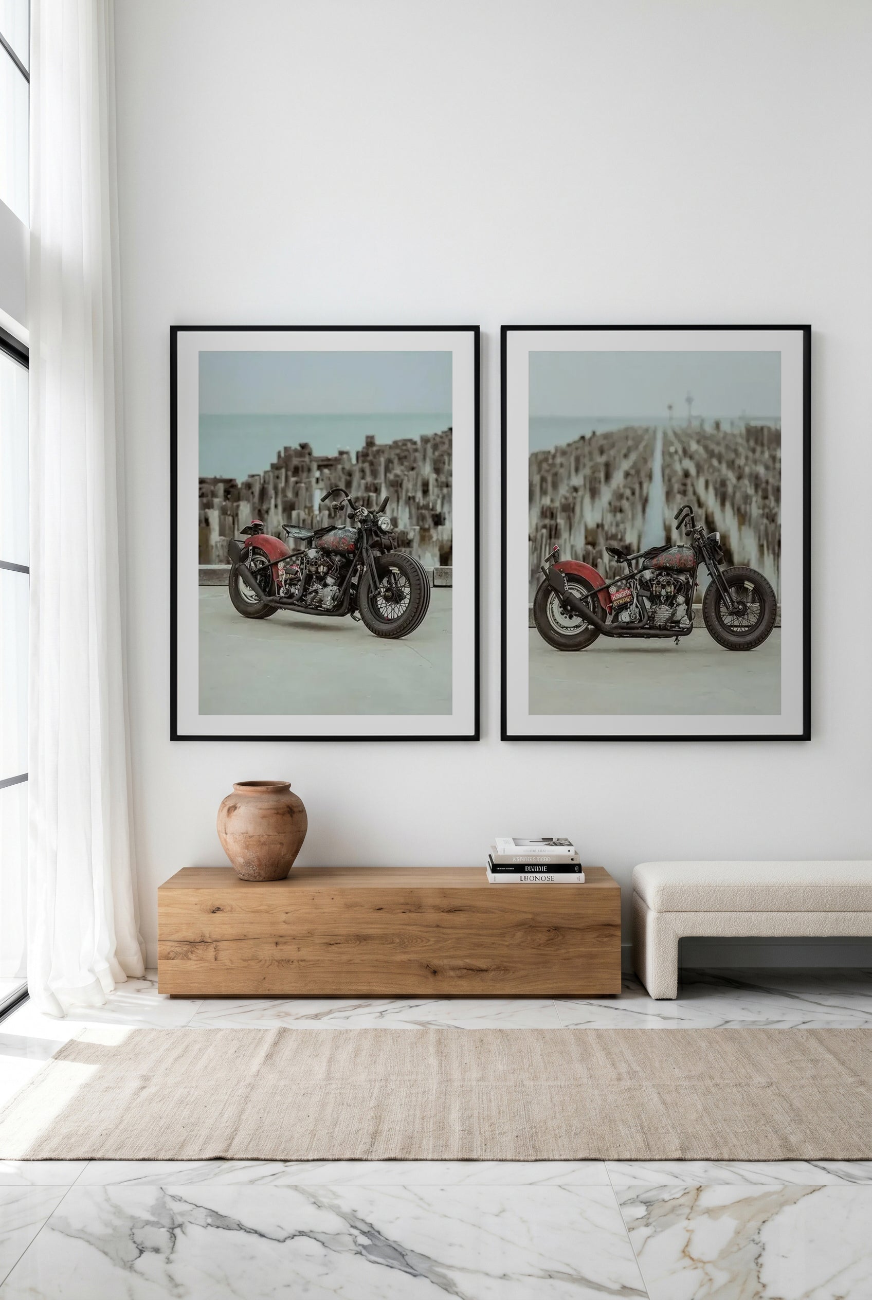 Sayonara Pier & Sayonara by Tim Harris Art Print Set of 2 | Matching Wall Art