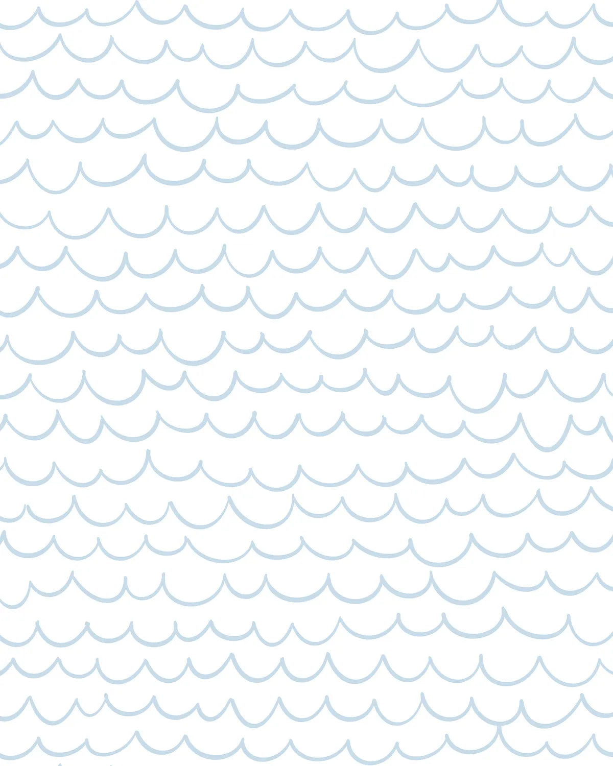 Scalloped Waves in Soft Blue Wallpaper from Olive et Oriel where you can shop wallpaper and artworks online