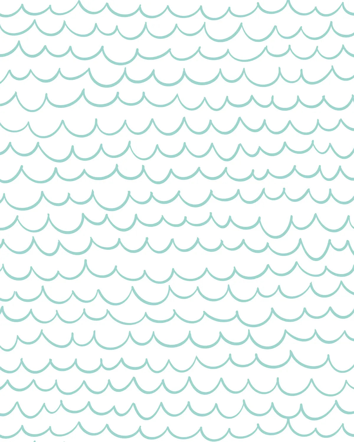 Scalloped Waves in Teal Wallpaper from Olive et Oriel where you can shop wallpaper and artworks online