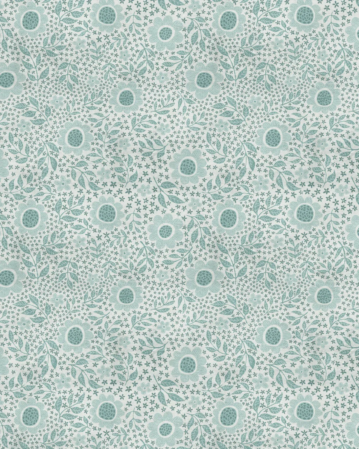 Scandi Florals Teal Blue Wallpaper from Olive et Oriel where you can shop wallpaper and artworks online