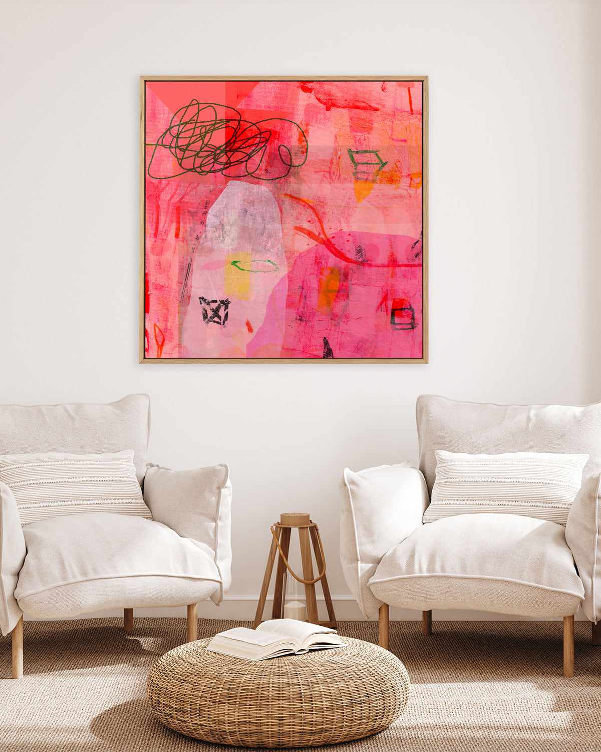 Scarlet Glaze by Antonia Tzenova | Framed Canvas Art Print