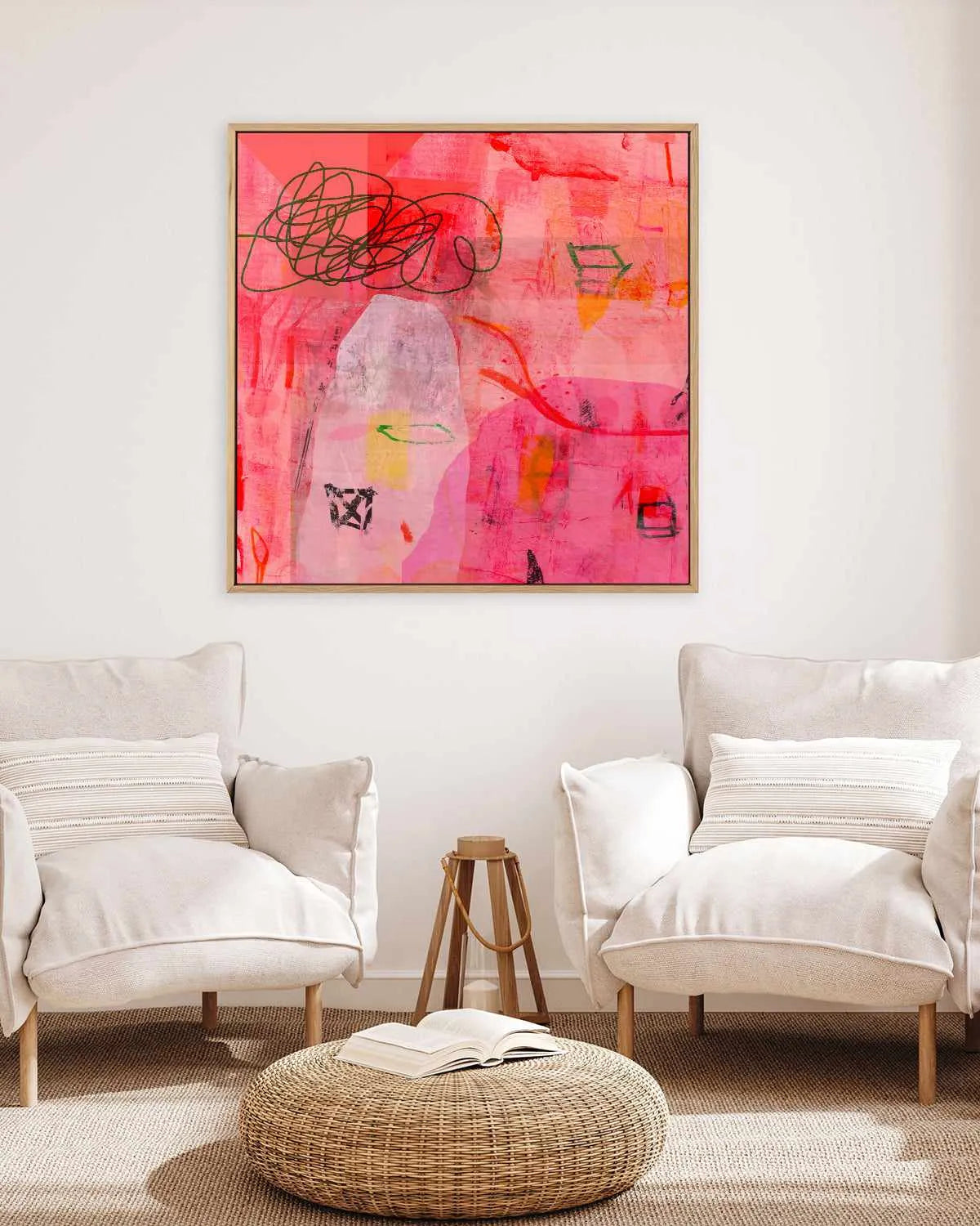 Scarlet Glaze by Antonia Tzenova | Framed Canvas Art Print from Olive et Oriel where you can shop wallpaper and artworks online