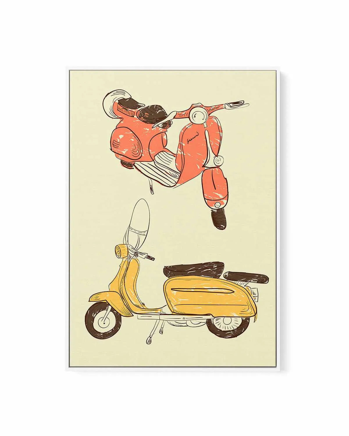 Scooter IV by GraphINC | Framed Canvas Art Print from Olive et Oriel where you can shop wallpaper and artworks online