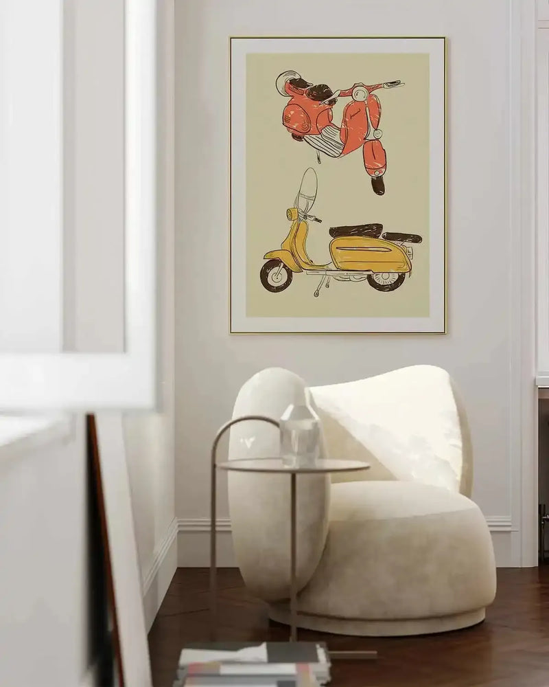 Scooter IV by GraphINC Art Print from Olive et Oriel where you can shop wallpaper and artworks online