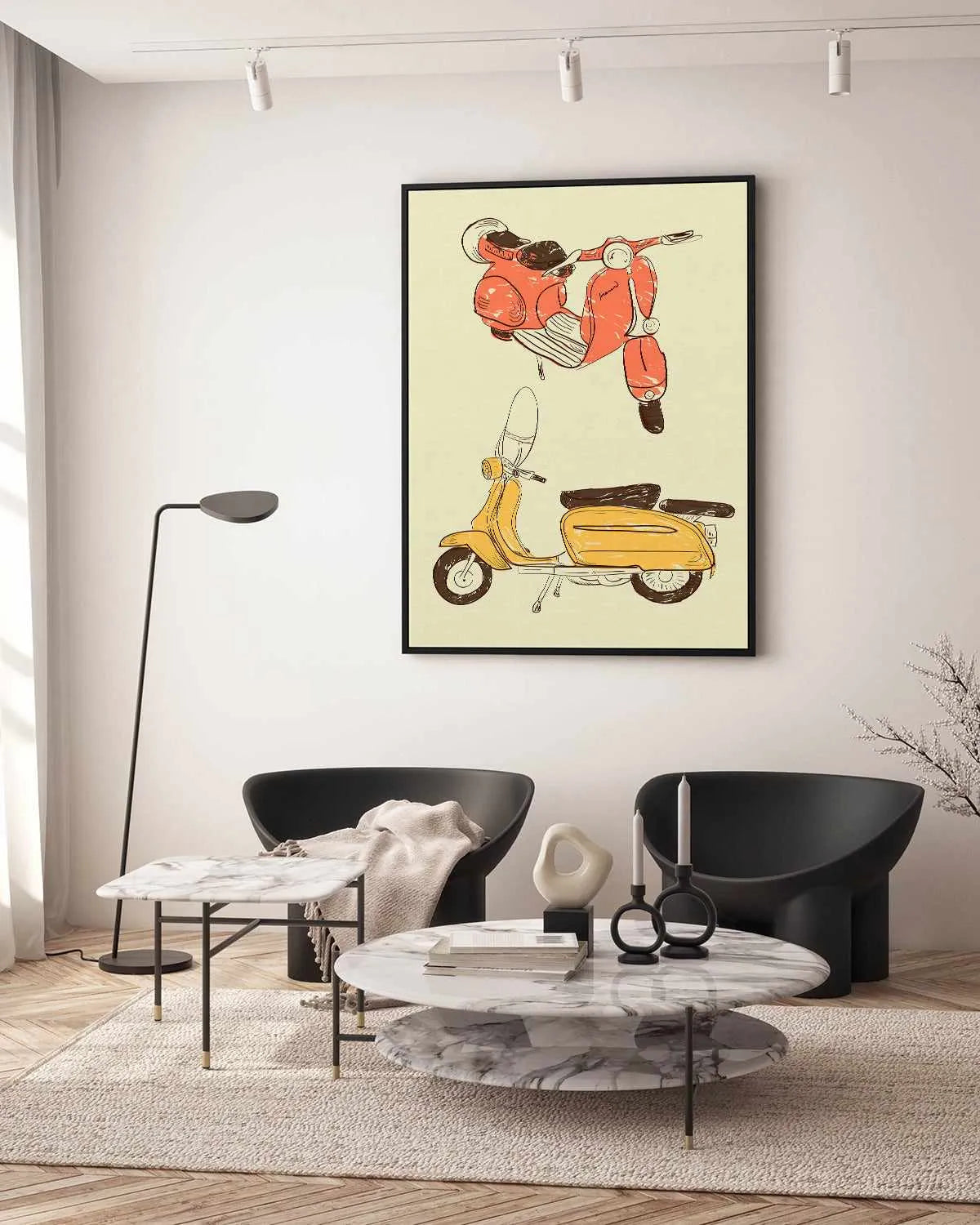 Scooter IV by GraphINC | Framed Canvas Art Print from Olive et Oriel where you can shop wallpaper and artworks online