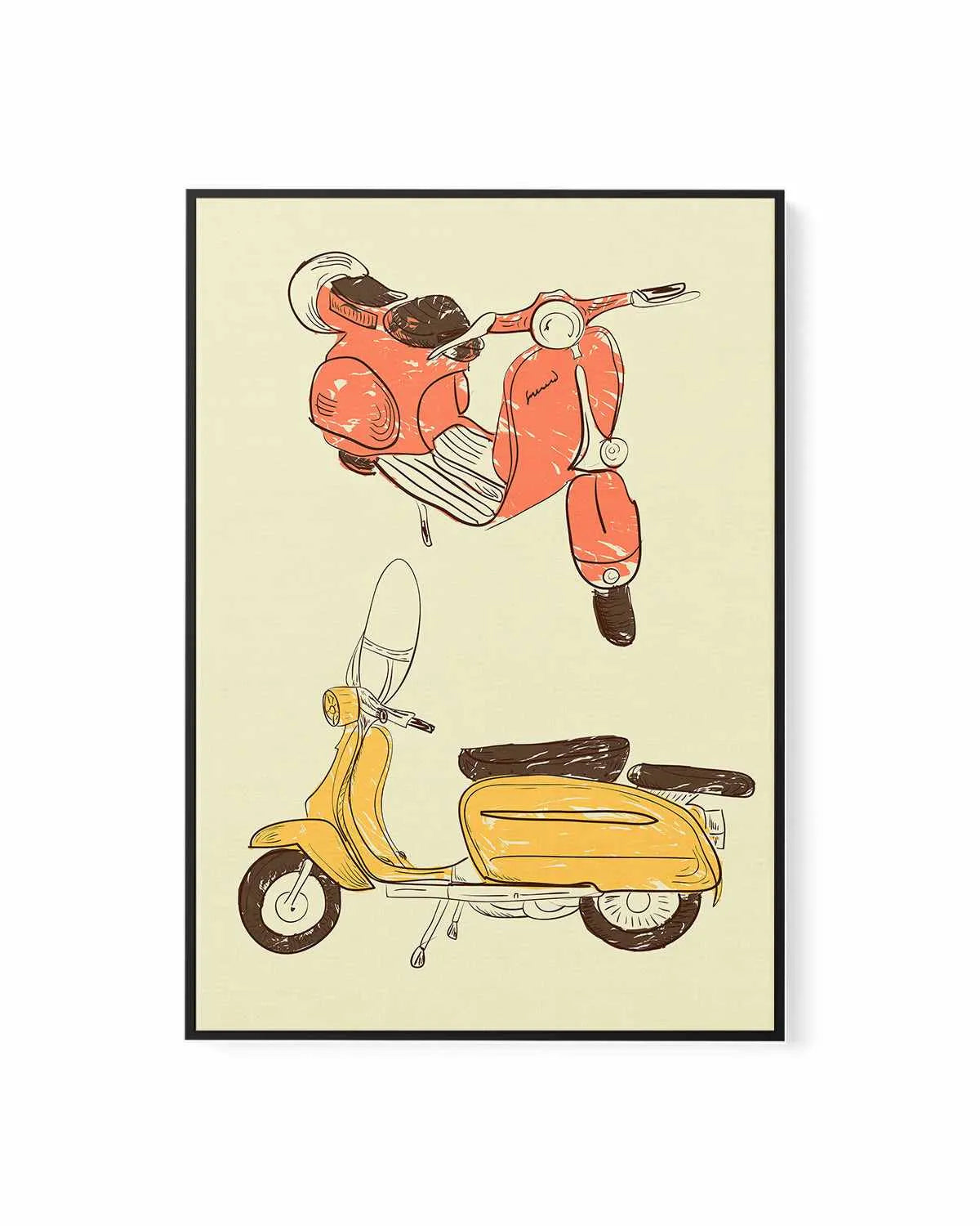 Scooter IV by GraphINC | Framed Canvas Art Print from Olive et Oriel where you can shop wallpaper and artworks online