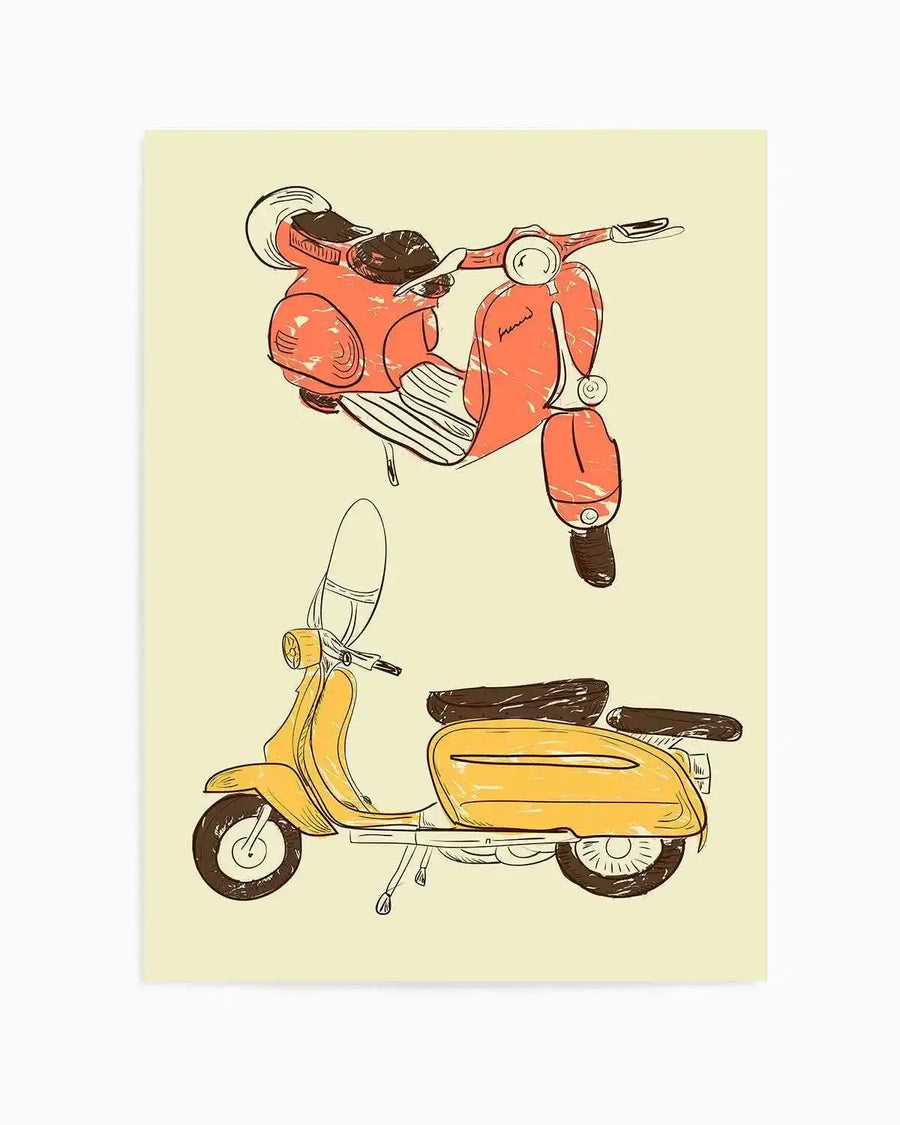 Scooter IV by GraphINC Art Print from Olive et Oriel where you can shop wallpaper and artworks online