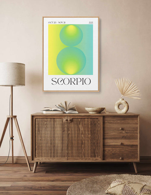 Scorpio by Valeria Castillo | Framed Canvas Art Print