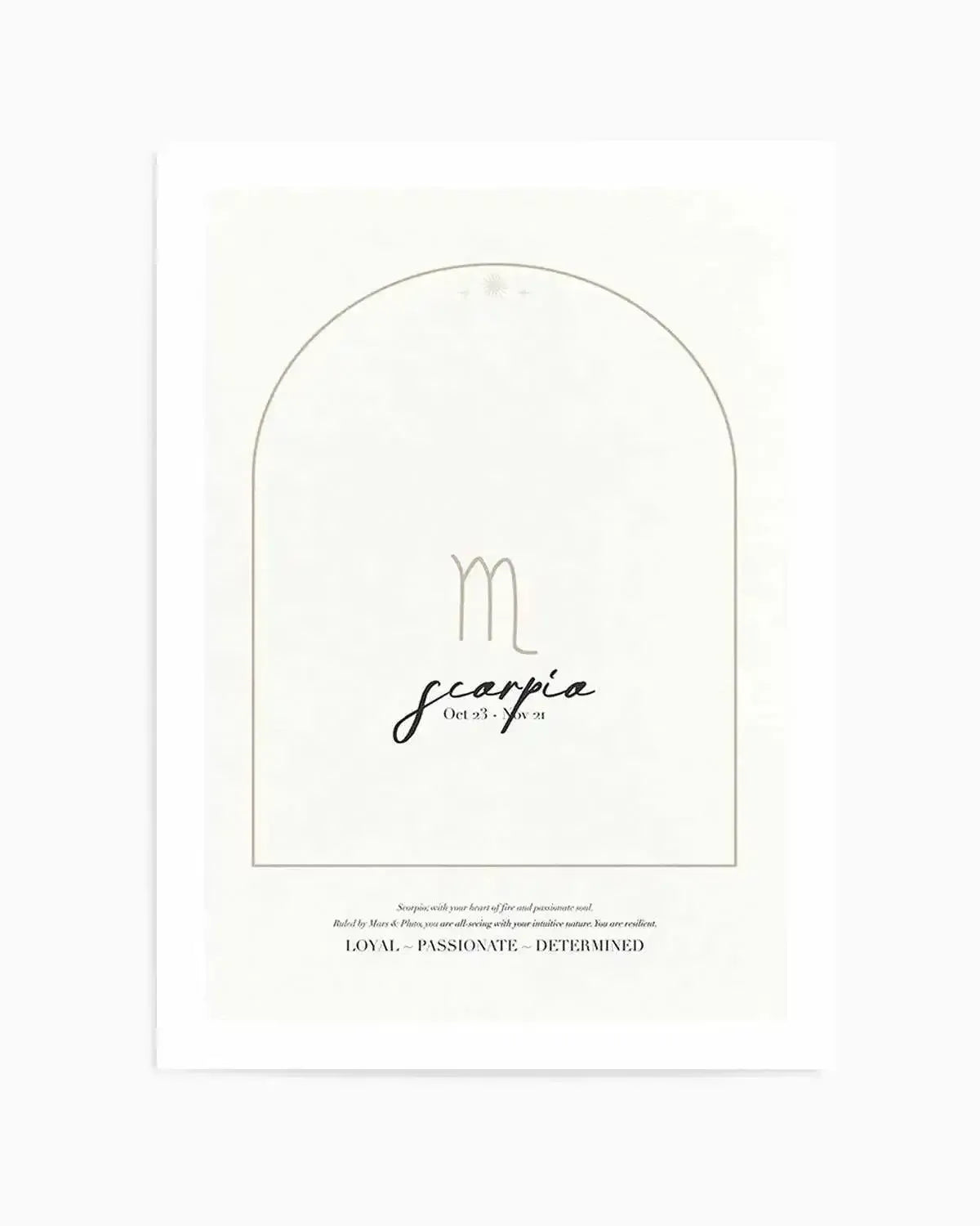 Scorpio Star Sign Art Print from Olive et Oriel where you can shop wallpaper and artworks online