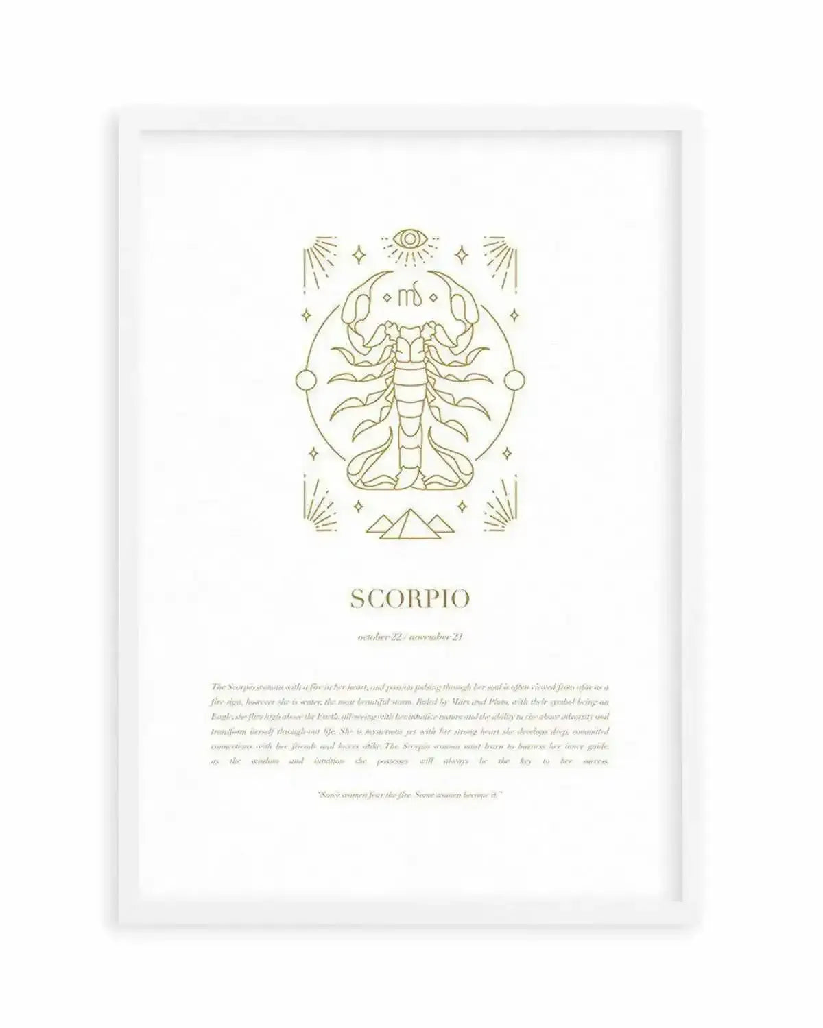 Scorpio | Celestial Zodiac Art Print from Olive et Oriel where you can shop wallpaper and artworks online
