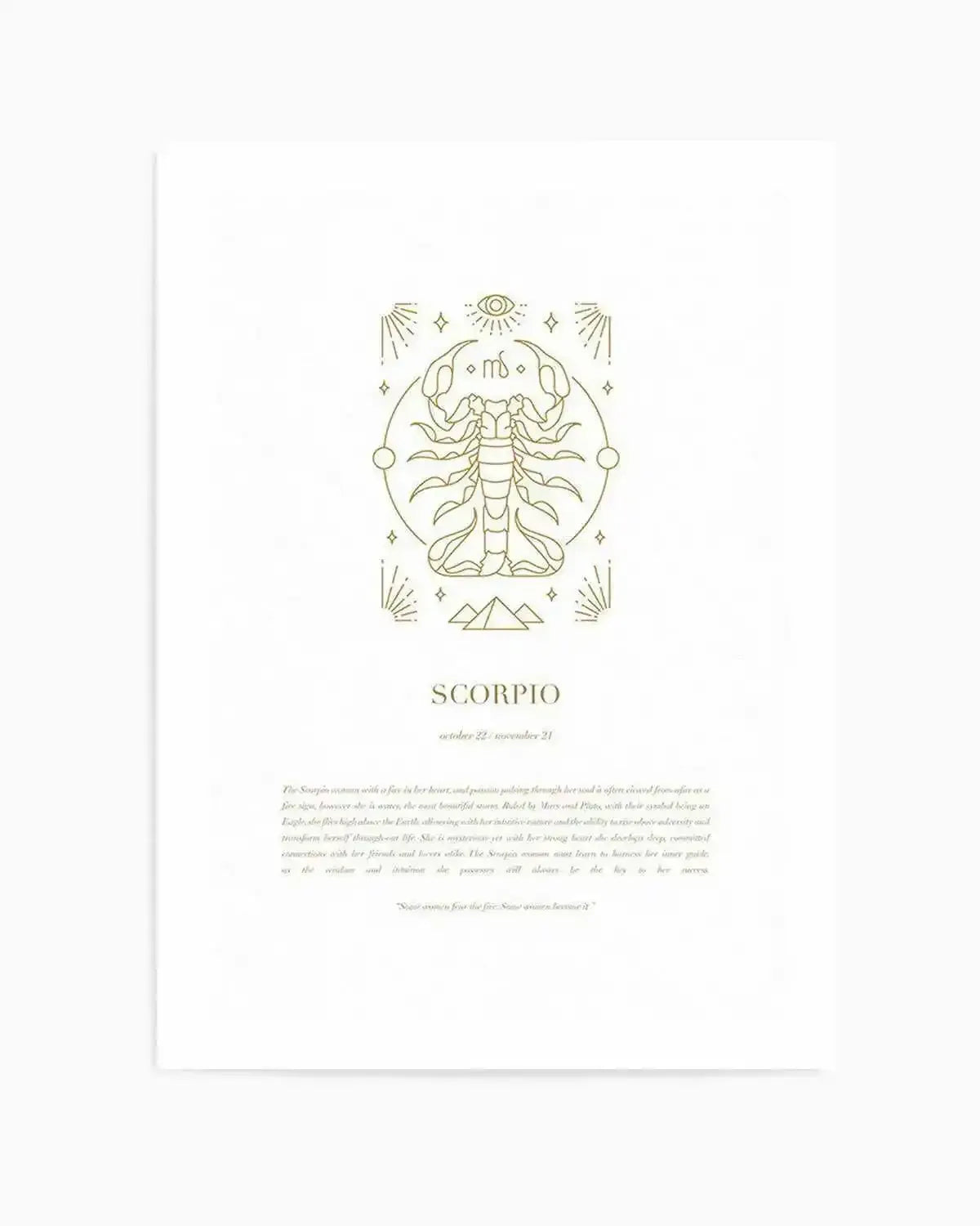 Scorpio | Celestial Zodiac Art Print from Olive et Oriel where you can shop wallpaper and artworks online