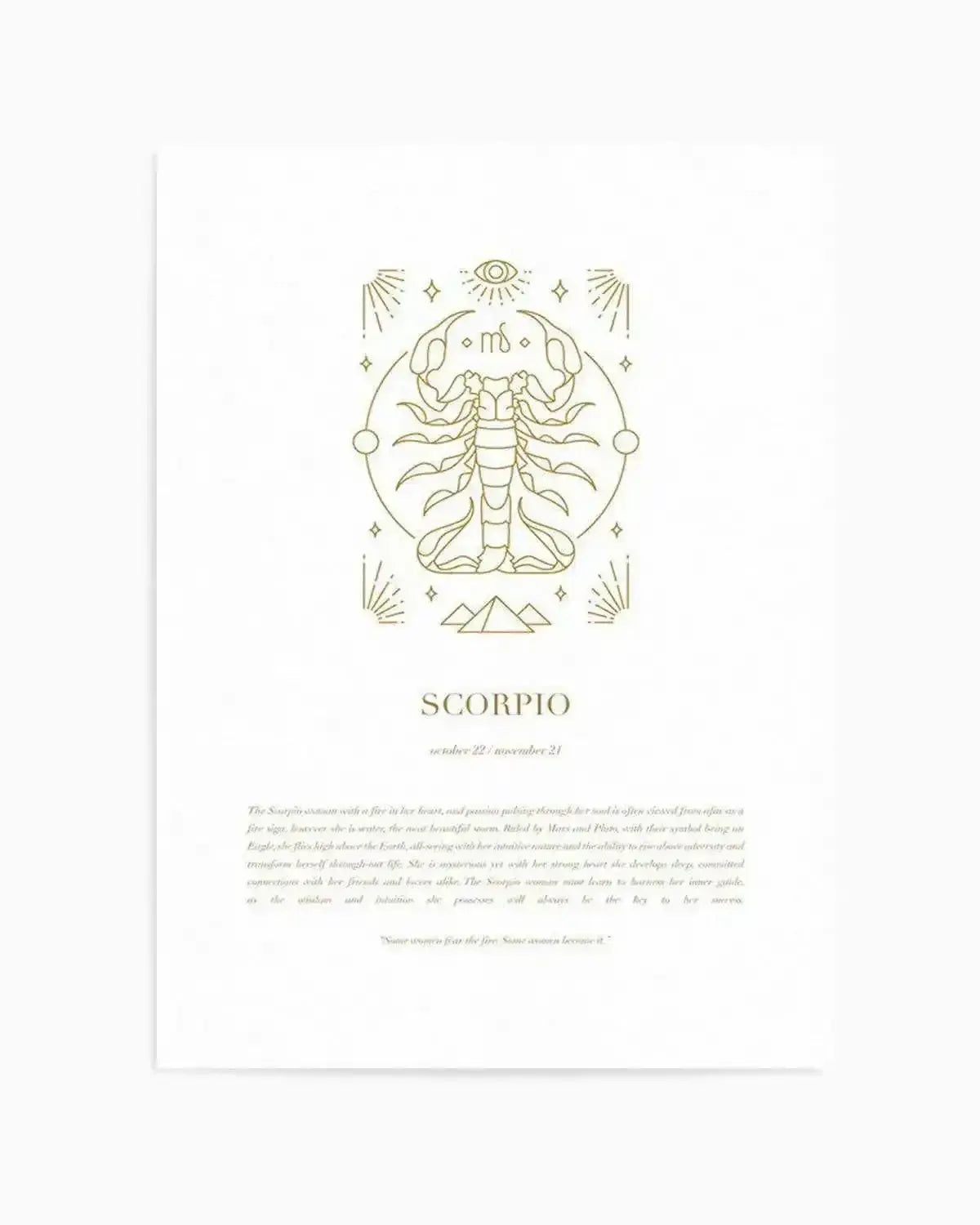 Scorpio | Celestial Zodiac Art Print from Olive et Oriel where you can shop wallpaper and artworks online