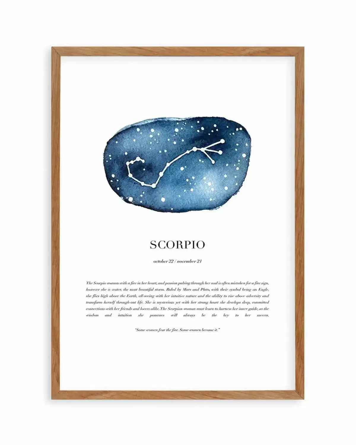 Scorpio | Watercolour Zodiac Art Print from Olive et Oriel where you can shop wallpaper and artworks online
