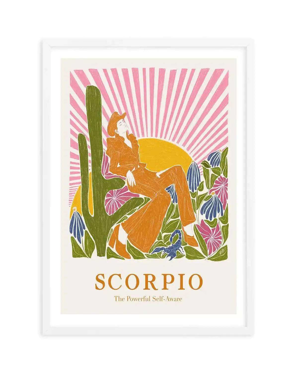 Scorpio By Jenny Liz Rome Art Print-PRINT-Olive et Oriel-Olive et Oriel-A5 | 5.8" x 8.3" | 14.8 x 21cm-White-With White Border-Buy-Australian-Art-Prints-Online-with-Olive-et-Oriel-Your-Artwork-Specialists-Austrailia-Decorate-With-Coastal-Photo-Wall-Art-Prints-From-Our-Beach-House-Artwork-Collection-Fine-Poster-and-Framed-Artwork