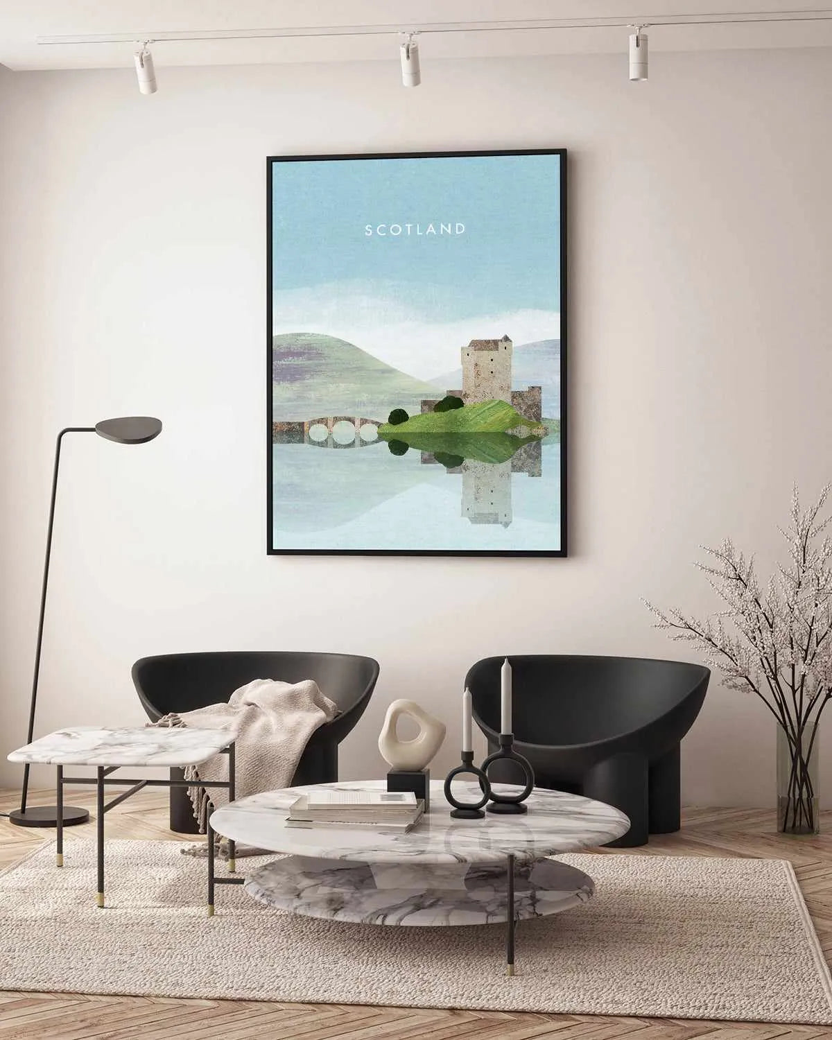 Scotland, Loch by Henry Rivers | Framed Canvas Art Print from Olive et Oriel where you can shop wallpaper and artworks online