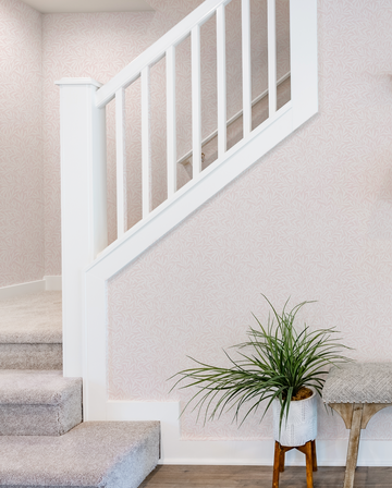 Leafy Pink Wallpaper from Olive et Oriel where you can shop wallpaper and artworks online