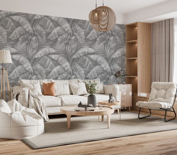 Tropics Black & White Wallpaper from Olive et Oriel where you can shop wallpaper and artworks online