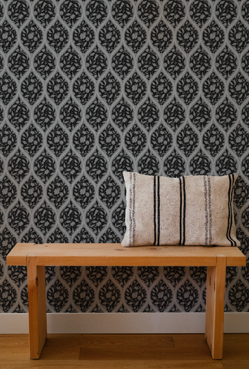 Delicate Weave Black & White Wallpaper from Olive et Oriel where you can shop wallpaper and artworks online