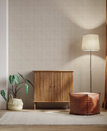 Wavey Check Beige Wallpaper from Olive et Oriel where you can shop wallpaper and artworks online