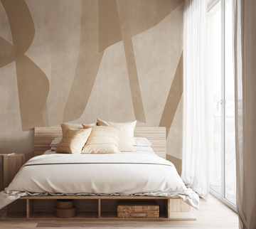 Industrial Shapes Beige Wallpaper from Olive et Oriel where you can shop wallpaper and artworks online