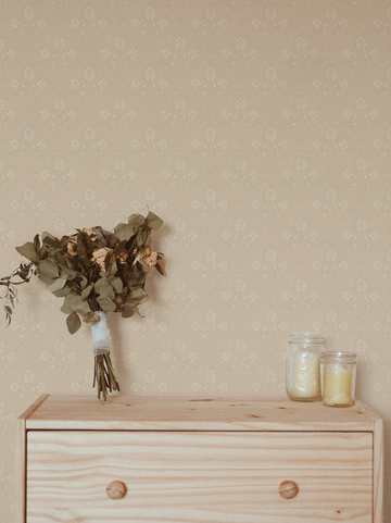 Country Scallops Beige Wallpaper from Olive et Oriel where you can shop wallpaper and artworks online