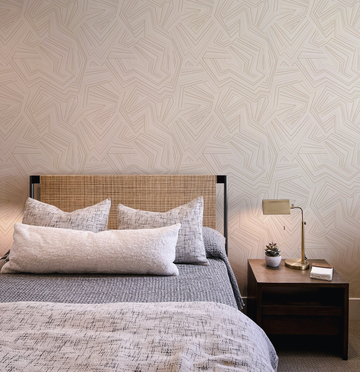 Abstract Line Art Beige Wallpaper from Olive et Oriel where you can shop wallpaper and artworks online