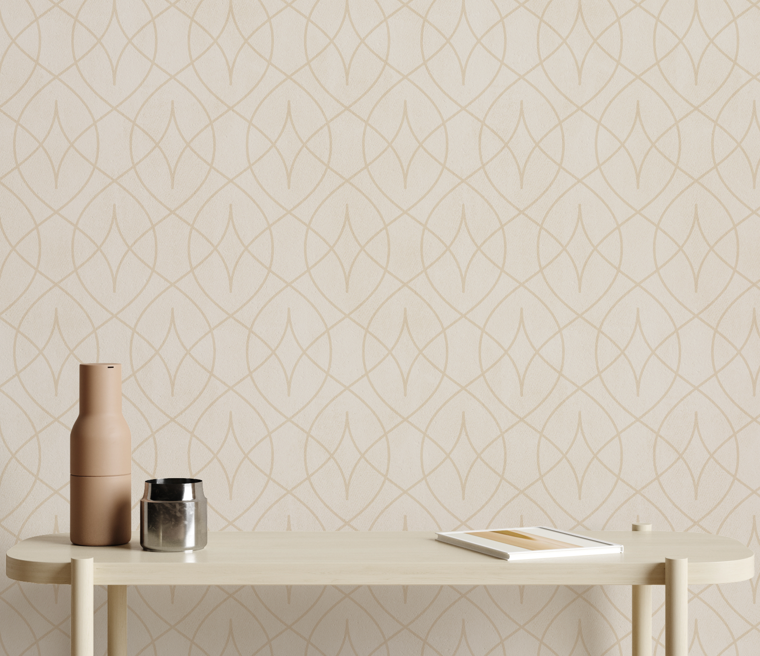 Parisian Diamond Beige Wallpaper