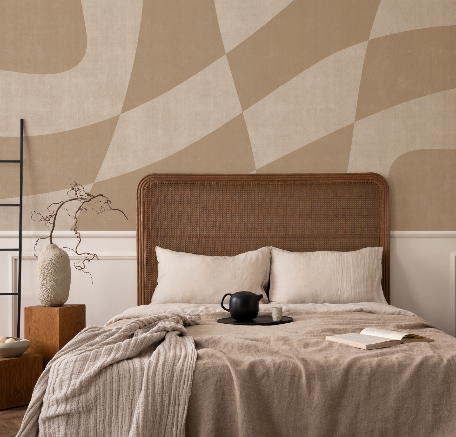 Brooklyn Mural Beige Wallpaper