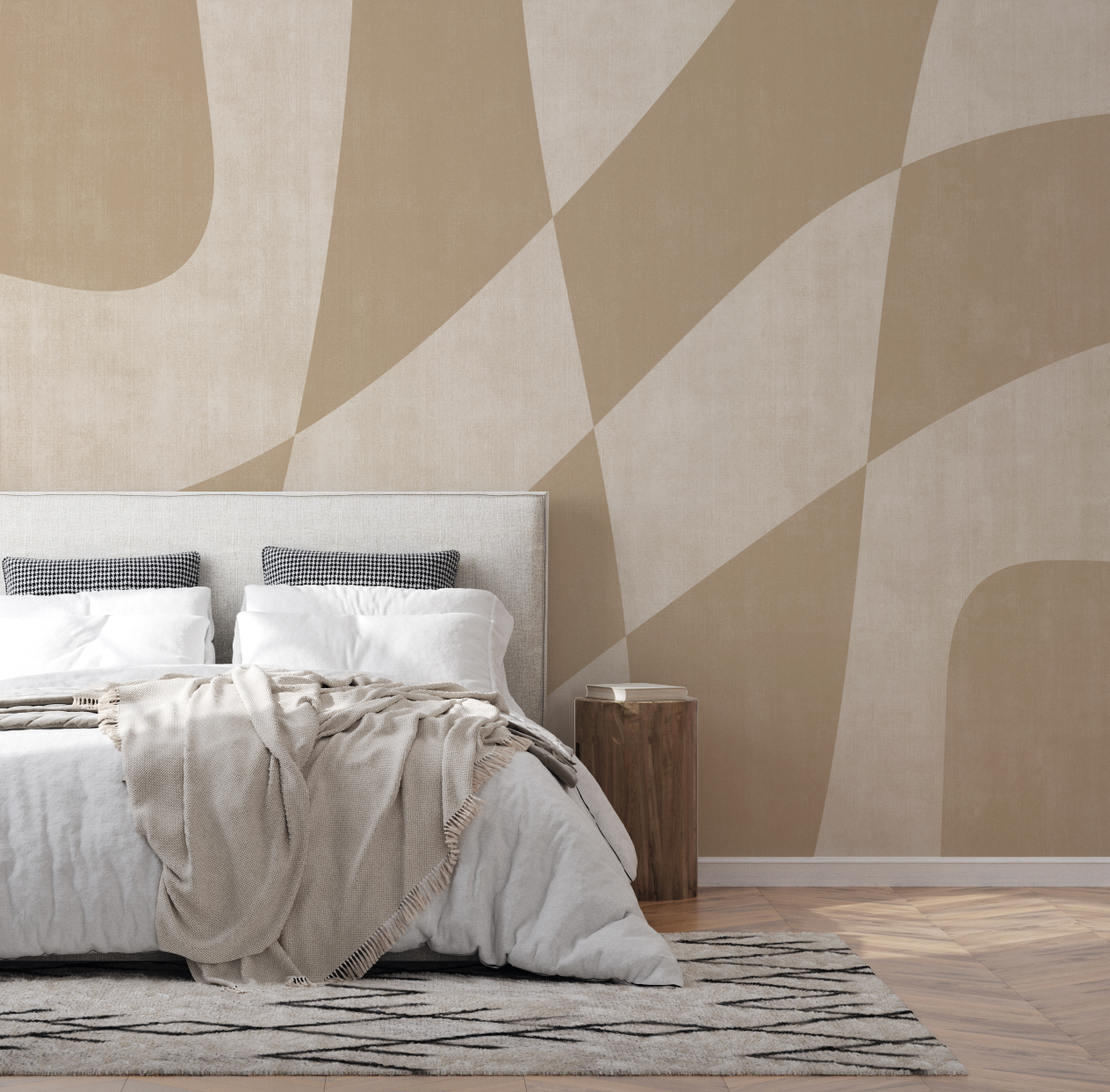 Brooklyn Mural Beige Wallpaper