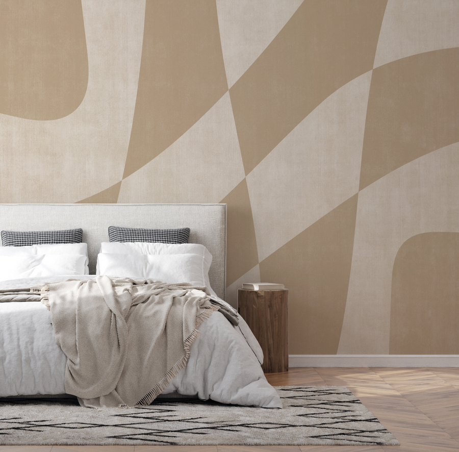 Brooklyn Mural Beige Wallpaper from Olive et Oriel where you can shop wallpaper and artworks online